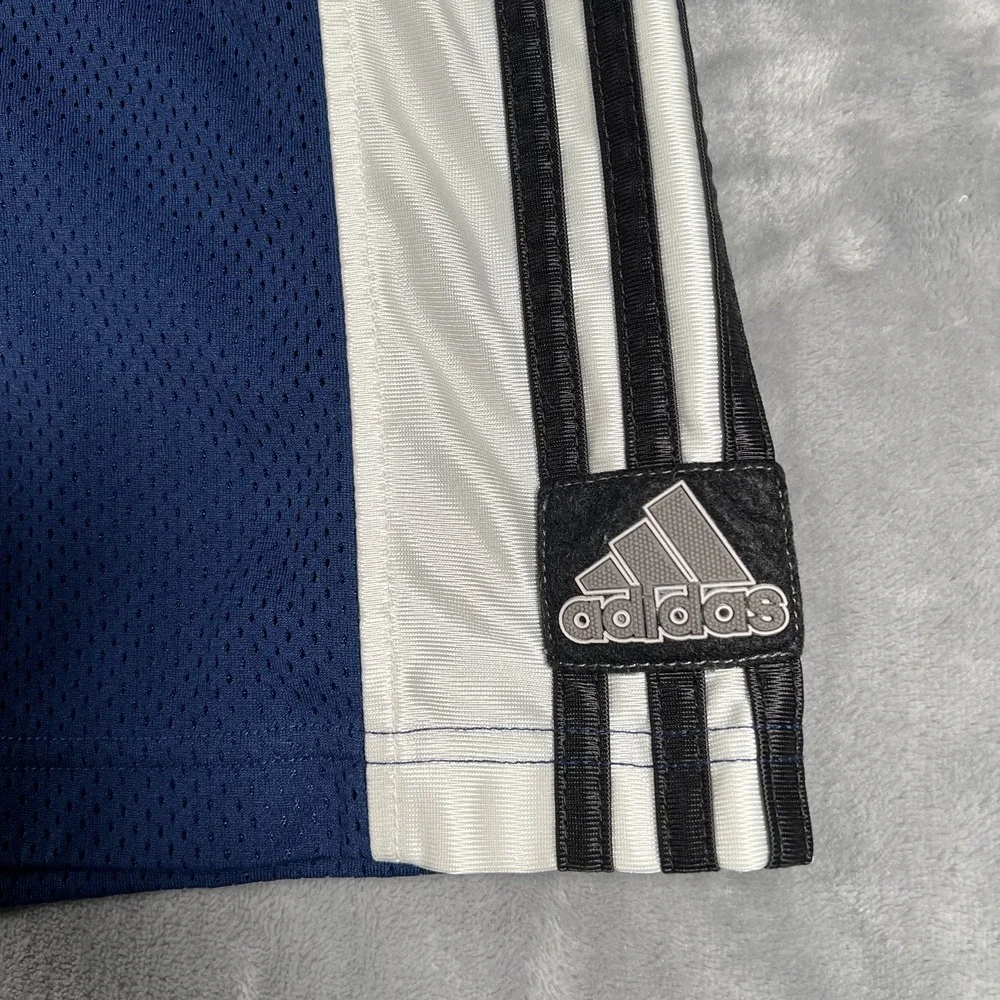 Vintage Adidas Shorts Mens Medium Blue Mesh Dazzle Shiny 90s Y2K Gym Training
